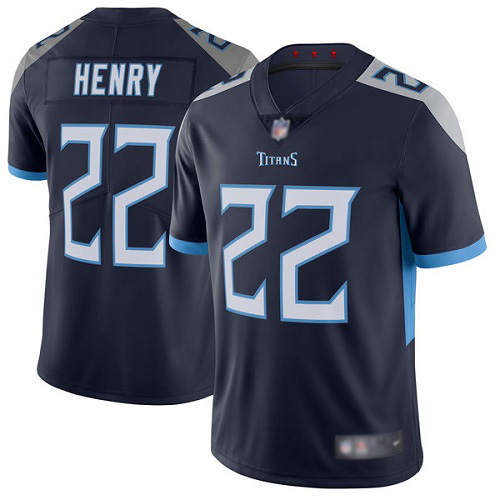 Tennessee Titans Limited Navy Blue Men Derrick Henry Home Jersey NFL Football #22 Vapor Untouchable->tennessee titans->NFL Jersey